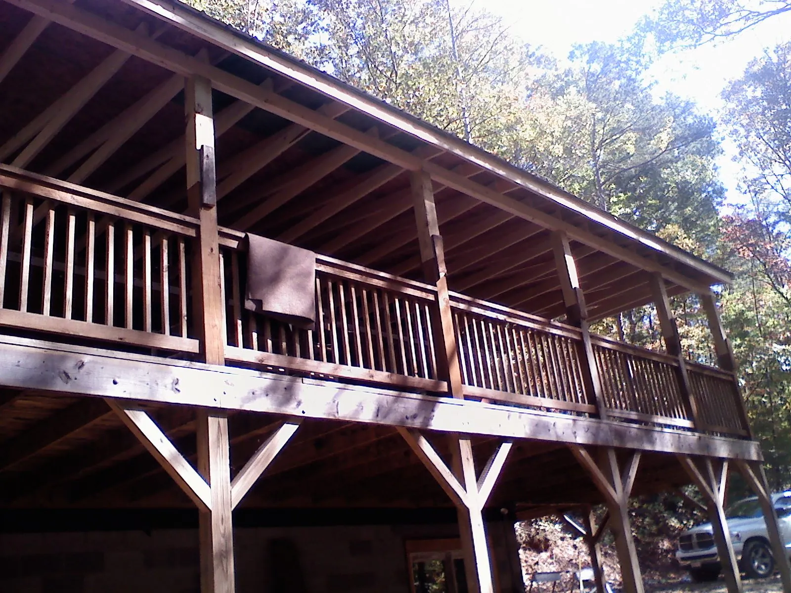 Timber framing under a new elevated porch and deck — Roof Leak Repair in Box Springs by Roofing Brothers